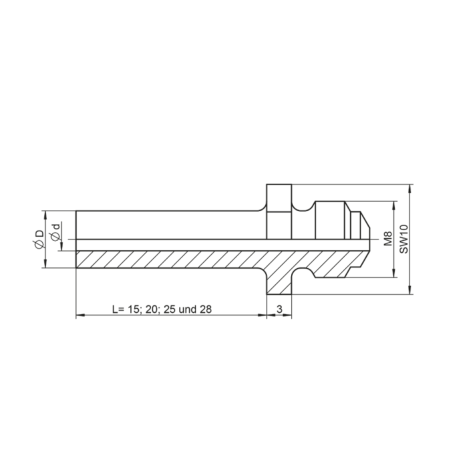 Nasadka specjalna do nitów o średnicy 4 oraz 4,8 mm długość 25 mm oznaczenie 10/29 SL Gesipa kod: 146 4001 - 2